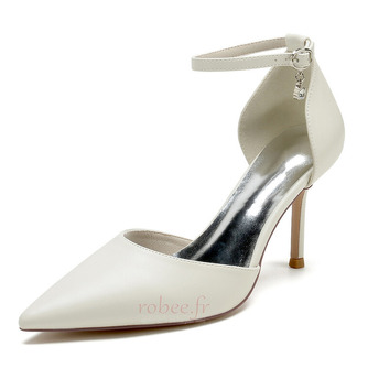Mariage blanc talons hauts chaussures de mariage en satin de soie - Page 7