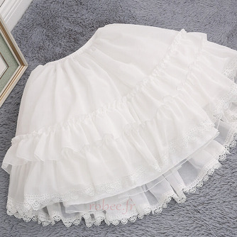Jupon de gaze Lolita, jupon blanc, jupon court, jupon de mariage, jupon doux, jupons de fête, détachable 65CM - Page 5