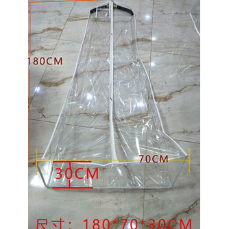 Sac de robe de mariée allongé robe de mariée transparente épaissie traînant sac de rangement anti-poussière pvc - Page 5