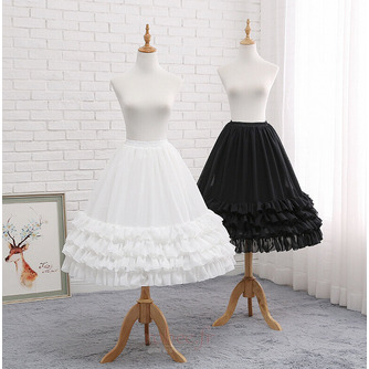 Black chiffon underskirt, bridal long crinoline, cosplay prom dress chiffon underskirt, puffy skirt, Lolita midi skirt - Page 1