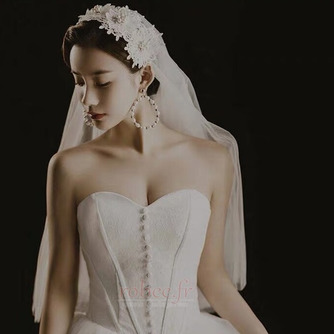 Voile de style chapeau rétro dentelle voile clouté de diamants accessoires de mariée voile - Page 2