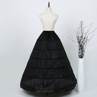 Six anneaux en acier taille élastique augmentation jupon couleur noir et blanc robe de mariée jupon - Page 6