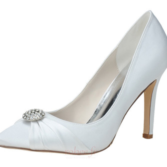Nouveau strass chaussures pointues satin chaussures de mariage pour femmes chaussures de demoiselle d'honneur - Page 1