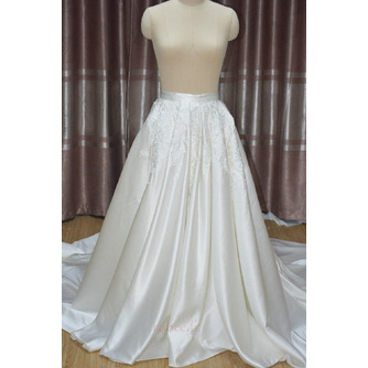 Satin Applique jupe robe de mariée jupe amovible train détachable accessoires de mariage taille personnalisée - Page 1