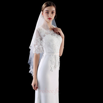 Voiles de mariée Voiles doubles à la mode Accessoires de mariage Voiles en dentelle délicate Voiles courts - Page 3