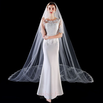 Voile de mariée en dentelle de haute qualité 3 mètres de long voile de mariée avec accessoires de mariage en peigne - Page 4