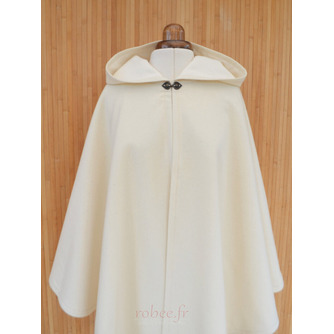 Manteau de manteau de laine de cachemire ivoire, manteau de mariage blanc, manteau de mariage blanc avec capuche - Page 5