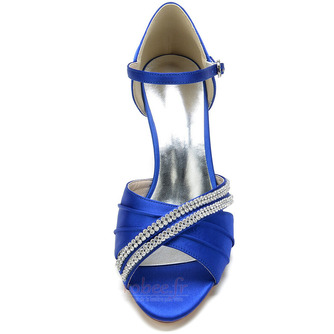 Chaussures de mariage papillon en satin côté talons aiguilles creux talons aiguilles vertes - Page 6
