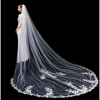 Voile de mariée en dentelle de haute qualité 3 mètres de long voile de mariée avec accessoires de mariage en peigne - Page 1