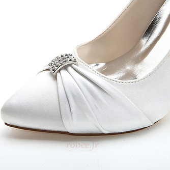 Chaussures de mariage pointues féminines mode chaussures à talons hauts en satin strass - Page 11