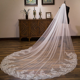 Accessoires de mariage voile de fuite de mariée voile avec peigne à cheveux voile de dentelle à paillettes de 3 mètres de long - Page 2