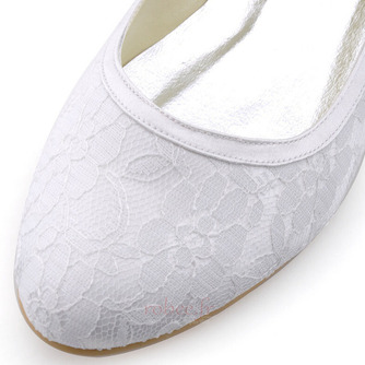 Chaussures de mariage en dentelle chaussures de mariage plates pour femmes enceintes talons bas confortables - Page 3