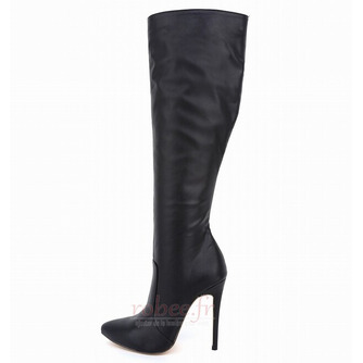 Chaussures Occident Stilettos pour femmes Bottes mi-mollet Talon haut Bottes longues à talons hauts pour femmes automne et hiver - Page 5