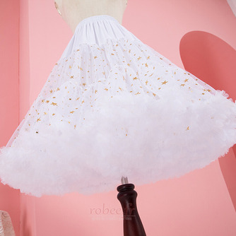 Jupon long en tulle de dentelle blanche, crinolines de jupons cosplay Lolita, jupe tutu de ballet, jupons de filles, jupon Lolita 60CM - Page 2