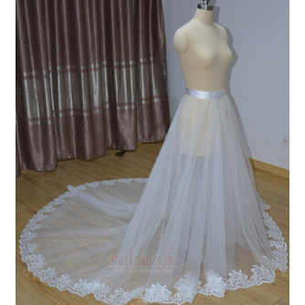 Jupe de mariée amovible en ivoire blanc Jupe en tulle amovible avec taille personnalisée de surjupe en tulle de mariée en dentelle - Page 3