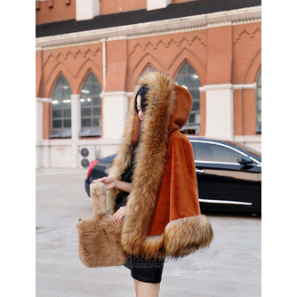 Cape à capuchon manteau en fourrure de châle en fourrure de renard - Page 2