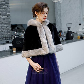 Robe de mariée mariage manteau épais manteau châle noir - Page 5