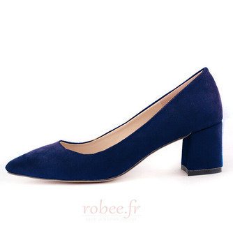 Printemps été bout pointu chaussures à talons épais mode chaussures simples en daim talons hauts - Page 4