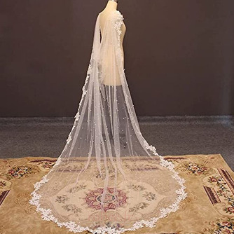 Robe de mariée nuptiale perle châle voile traînant châle en dentelle - Page 2