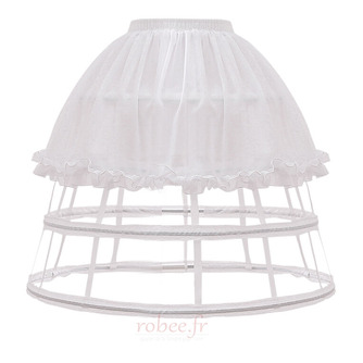 Jupe Cage pour femme, jupon en mousseline de soie, jupon Pannier, robe courte Lolita jupon Ballet 60CM - Page 5