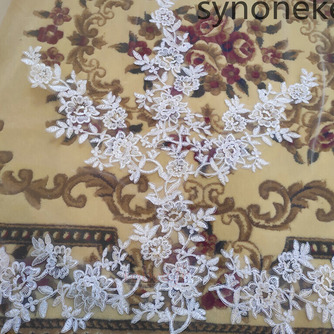 Voile de mariage simple couche dentelle voile de mariée applique voile ivoire blanc 3 mètres - Page 4