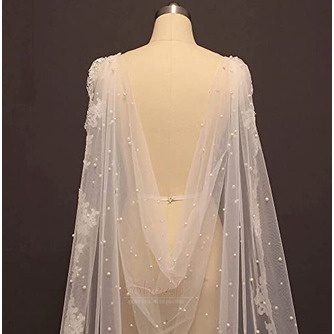 Robe de mariée nuptiale perle châle voile traînant châle en dentelle - Page 4