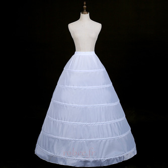 Six anneaux en acier taille élastique augmentation jupon couleur noir et blanc robe de mariée jupon - Page 1