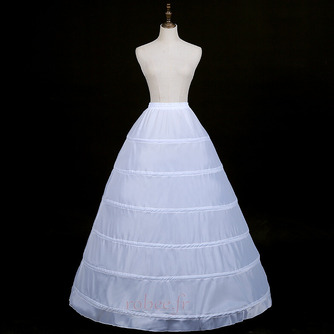 Six anneaux en acier taille élastique augmentation jupon couleur noir et blanc robe de mariée jupon - Page 1