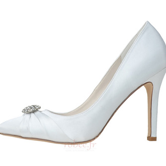 Nouveau strass chaussures pointues satin chaussures de mariage pour femmes chaussures de demoiselle d'honneur - Page 3