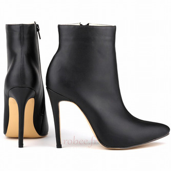 Automne et hiver tube court Martin stiletto femmes bottes chaussures mariage talons hauts bottes 11CM - Page 4