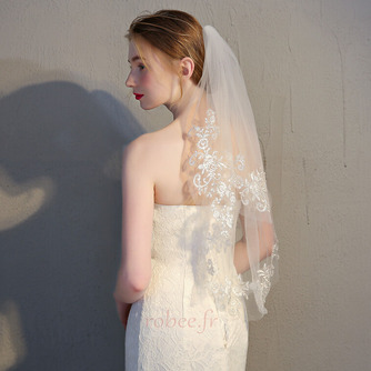 Mariée courte voile avec peigne voile délicat dentelle dentelle voile accessoires de mariage - Page 4