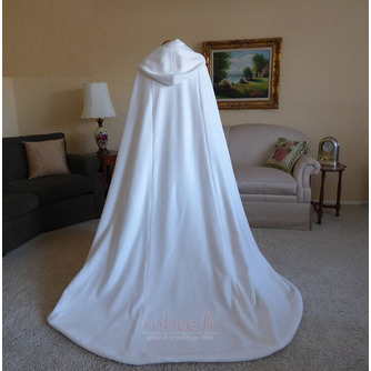 200CM mariée châle manteau de mariage manteau châle à capuche blanc - Page 3
