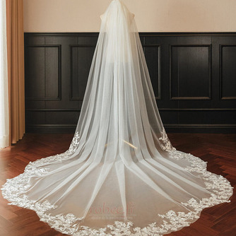 Voile ivoire blanc, voile traînant chapelle, voile de dentelle - Page 2