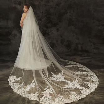 Dentelle traînante voile robe de mariée coiffure mariée dentelle voile accessoires de mariage - Page 1