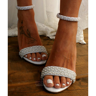 Sandales à talons hauts pour femmes sandales de mariage en perles sandales de banquet - Page 2