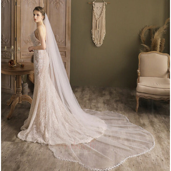 Voile de bord ondulé d'église, voile de mariée en dentelle, voile de fuite pour photo de mariage - Page 2