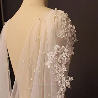 Robe de mariée nuptiale perle châle voile traînant châle en dentelle - Page 3