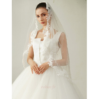 Voile de mariée en perles Voile court en dentelle Voile de mariage nuptiale - Page 1