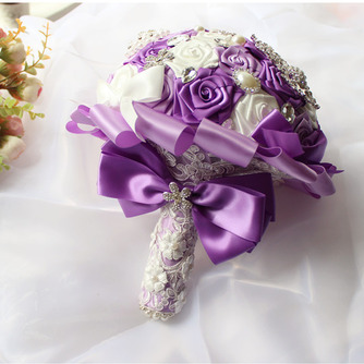 Bricolage mariée détient des fleurs rubans de thème de mariage rose perles rubans mains tenir des fleurs - Page 3