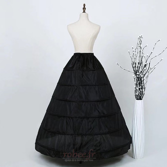 Six anneaux en acier taille élastique augmentation jupon couleur noir et blanc robe de mariée jupon - Page 4