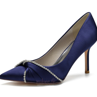 Chaussures de fête de mariage bout pointu talons hauts sexy pompes à bout pointu en satin - Page 10