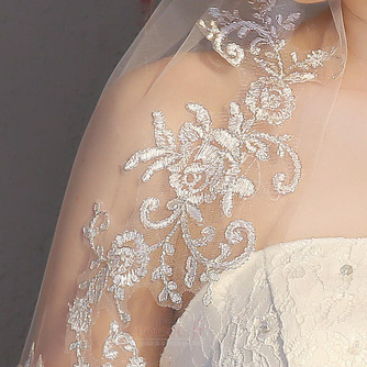 Mariée courte voile avec peigne voile délicat dentelle dentelle voile accessoires de mariage - Page 5