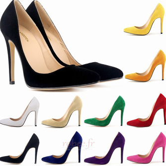 Chaussures de mariée en flanelle à talons hauts de mariée sexy multicolores 11CM - Page 1