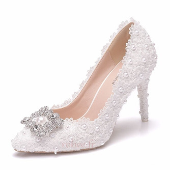 Strass chaussures simples chaussures de mariage chaussures de fête en dentelle - Page 3