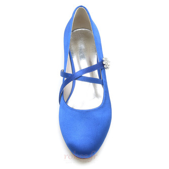 Bout rond strass chaussures de ballerine de mariage chaussures habillées chics pour la fête de mariage chaussures de mariage quotidiennes - Page 4