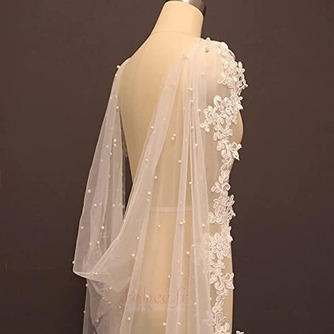 Robe de mariée nuptiale perle châle voile traînant châle en dentelle - Page 5