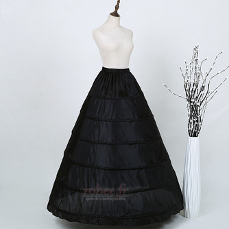 Six anneaux en acier taille élastique augmentation jupon couleur noir et blanc robe de mariée jupon - Page 5