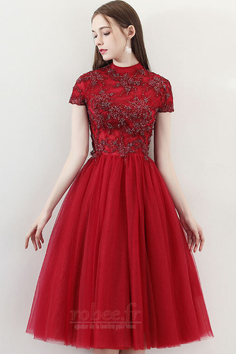 Robe de soirée Mi-longues aligne Naturel taille Chic Ballon Manche de T-shirt - Page 7