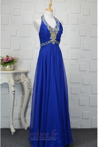 Robe de bal Dos nu Train de balayage Fourreau pli A-ligne Col en V - Page 3