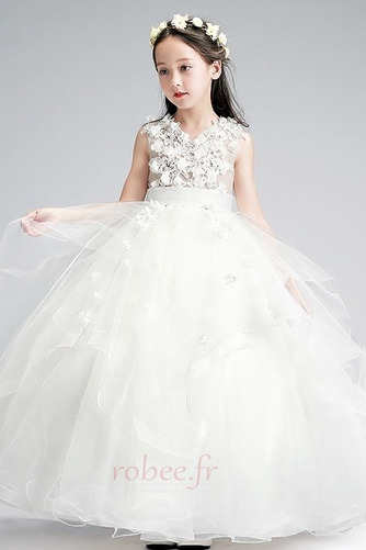 Robe de fille de fleur Balançoire A-ligne Glissière Longueur Cheville - Page 4